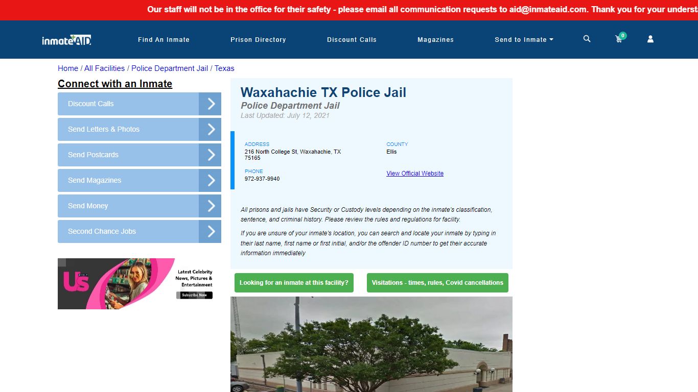 Waxahachie TX Police Jail & Inmate Search - Waxahachie, TX