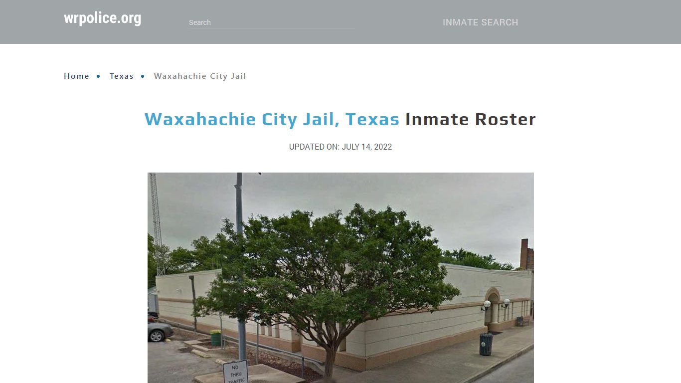 Waxahachie City Jail, Texas - Inmate Locator